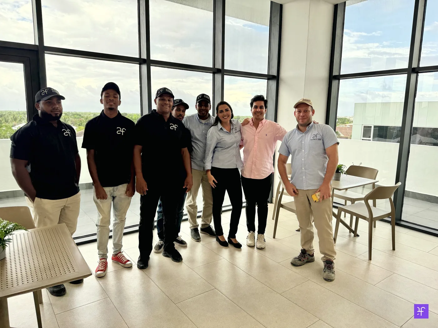 The AF DEVS team at the Puntacana Village headquarters